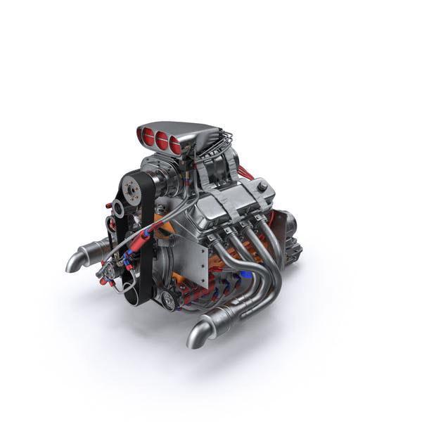 Car Engine with Blower